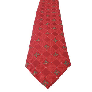 Noel Holiday Collection Tie Mens Red & Green Retro RN 121148 Collectible Holiday